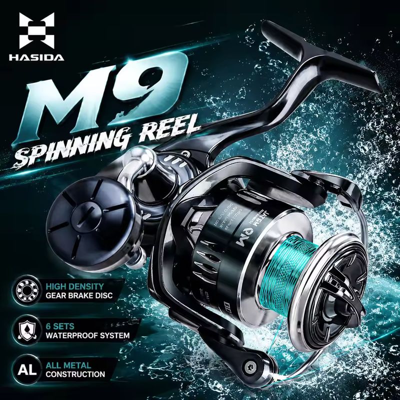 Trolling Reel - HASIDA M9 Mulinello da Spinning in